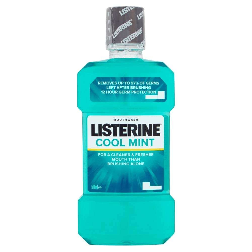 6 x Listerine Cool Mint Mouthwash 500ml, 6 for 4, £8.66 with max S&S