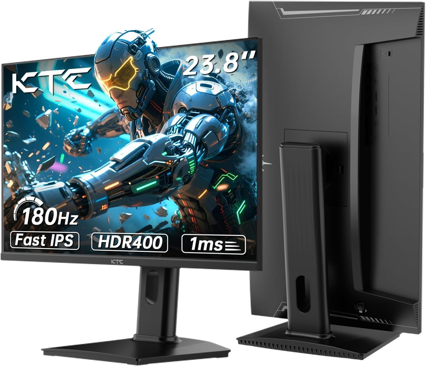 KTC 24 inch 1440p QHD 180Hz Gaming Monitor, 185Hz Overclocked, Fast IPS, H24T7