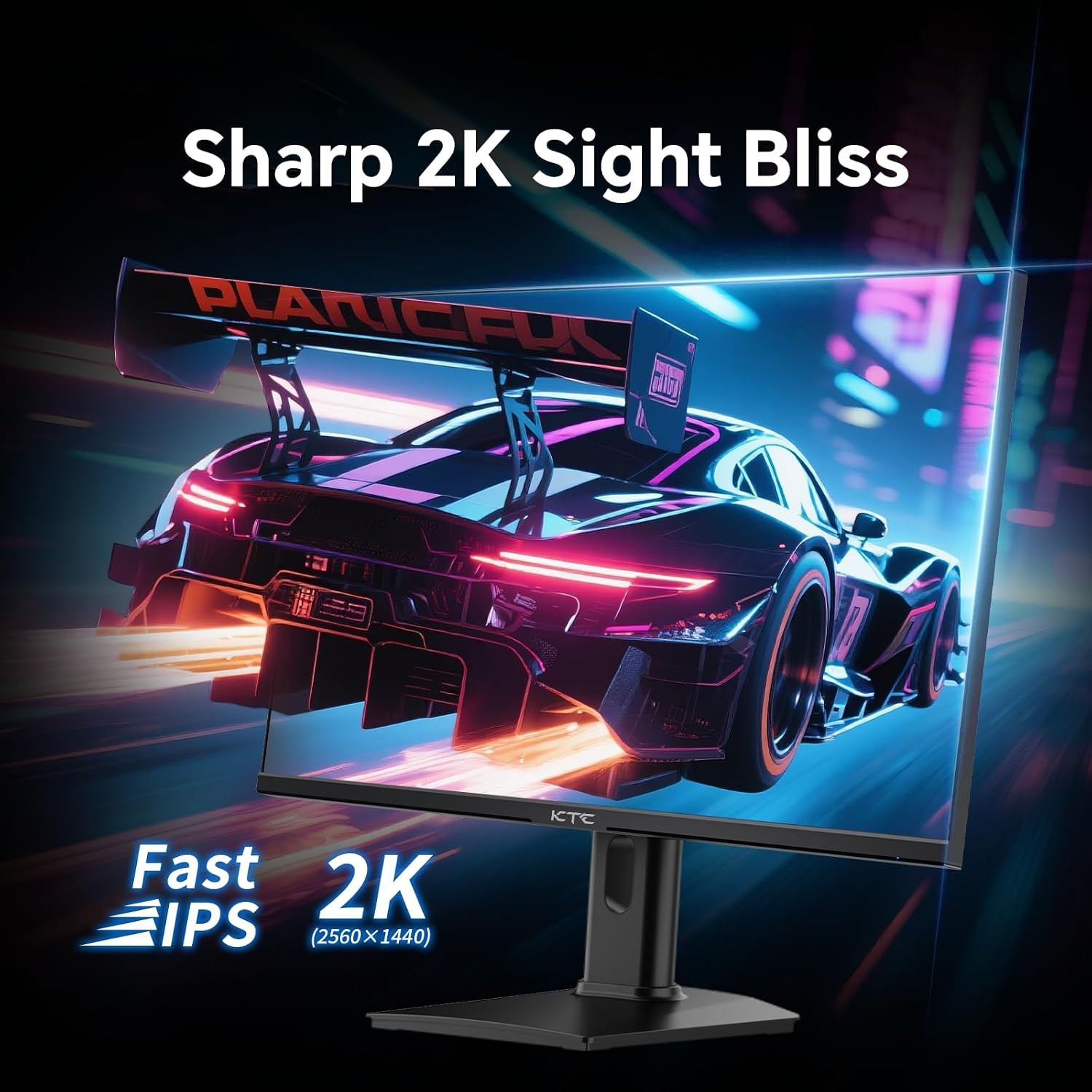 KTC 24 inch 1440p QHD 180Hz Gaming Monitor, 185Hz Overclocked, Fast IPS, H24T7