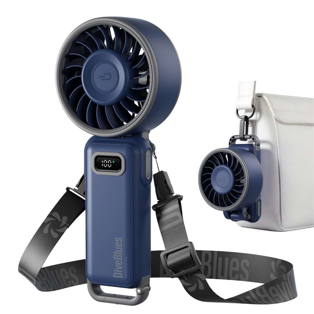 Diveblues Turbo Portable Handheld Fan, 100 Speed. Sold by Fuaxin / FBA