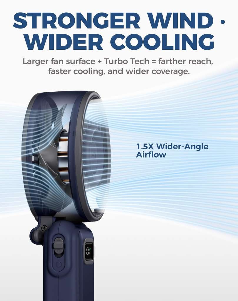 Diveblues Turbo Portable Handheld Fan, 100 Speed. Sold by Fuaxin / FBA