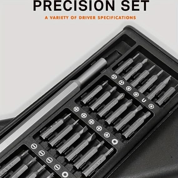 25-in-1 Precision Screwdriver Set, Magnetic Mini Repair Tool Kit for Phone, Computer, Watch, Laptop, Ring Doorbell, Eyeglass, Electronics, Grey