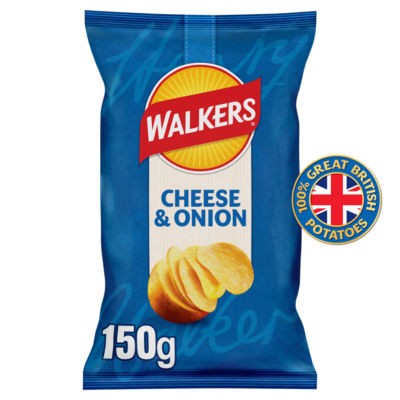 Walkers Cheese and Onion Sharing Crisps 150g