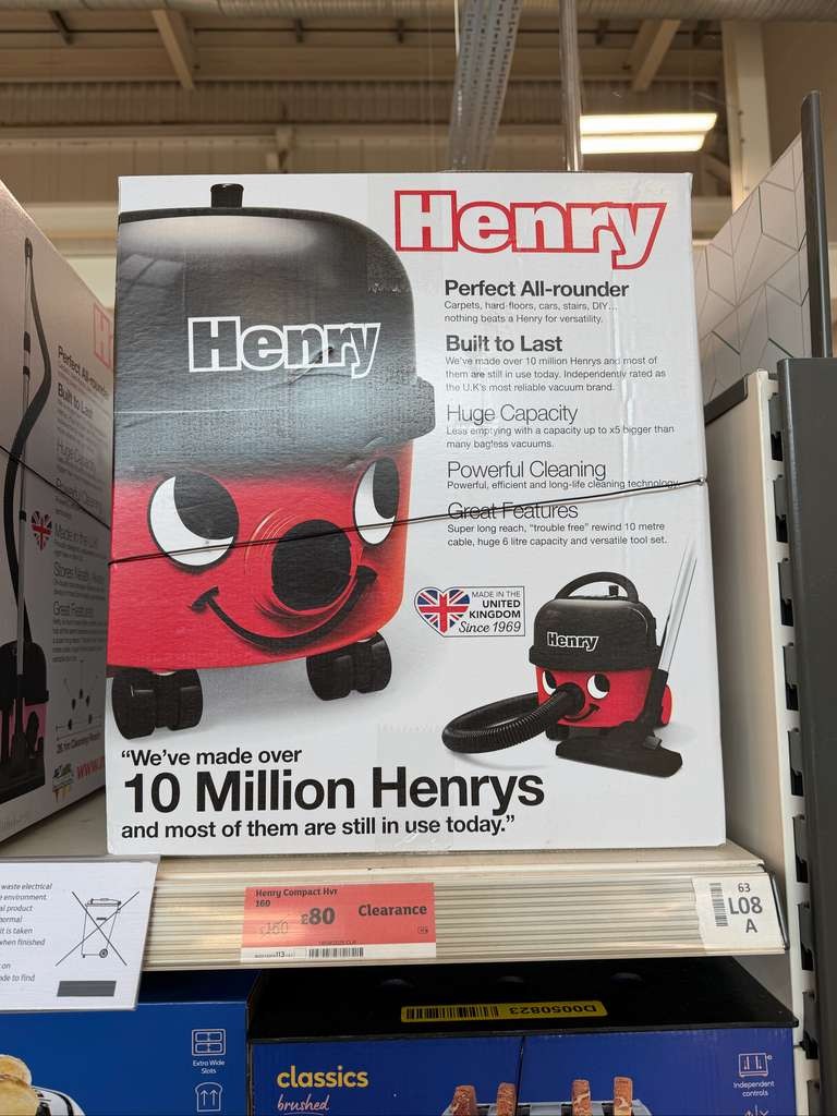 Henry Vacuum Cleaner, in-store Sevenoaks