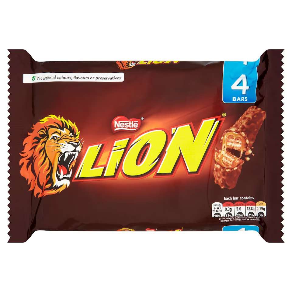 Lion Milk Chocolate Bar Multipack 42g 4 Pack (168g), Clubcard Price