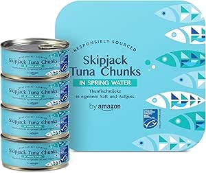 by Amazon MSC Skipjack Tuna Chunks in Spring Water, 4x145g, worth a look on Amazon