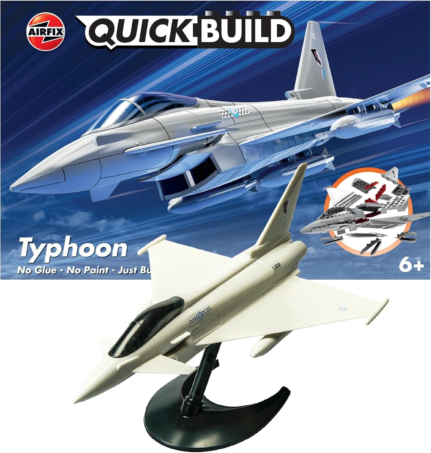 Airfix Quickbuild J6002 Eurofighter Typhoon Model Building Kit for Kids 6+