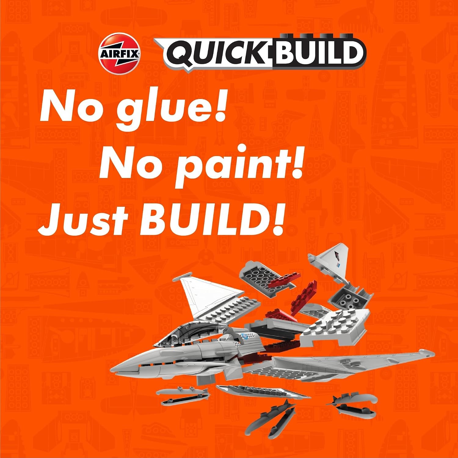 Airfix Quickbuild J6002 Eurofighter Typhoon Model Building Kit for Kids 6+