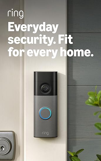 Ring Battery Video Doorbell (newest gen)| DIY Wireless Doorbell Camera | Retinal 2K | 6x Zoom | Non-removable Battery | Night Vision | Easy to install