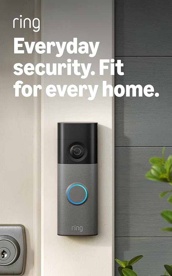 Ring Battery Video Doorbell (newest gen)| DIY Wireless Doorbell Camera | Retinal 2K | 6x Zoom | Non-removable Battery | Night Vision | Easy to install