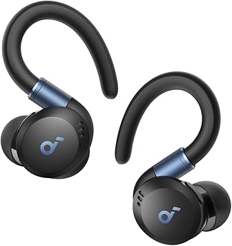 soundcore Sport X20 by Anker, True-Wireless Workout Earbuds, Rotatable and Extendable Ear Hooks, Noise Cancelling, Deep Bass, IP68 Waterproof, Sweatproof, Dustproof, 48H Play, Sport Earbuds for Gym