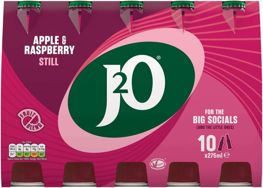 Nice price on J2O Apple & Raspberry 10x275ml, S&S £5.06 / £4.53