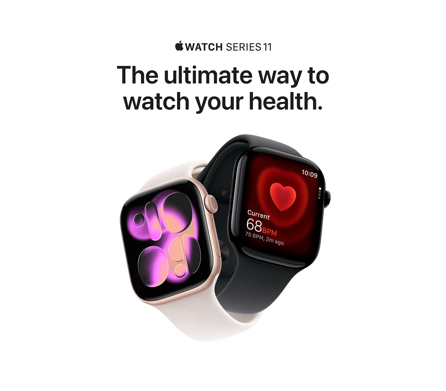 Apple Watch Series 11 GPS 46mm Smartwatch with Space Grey Aluminium Case with Black Sport Band M/L