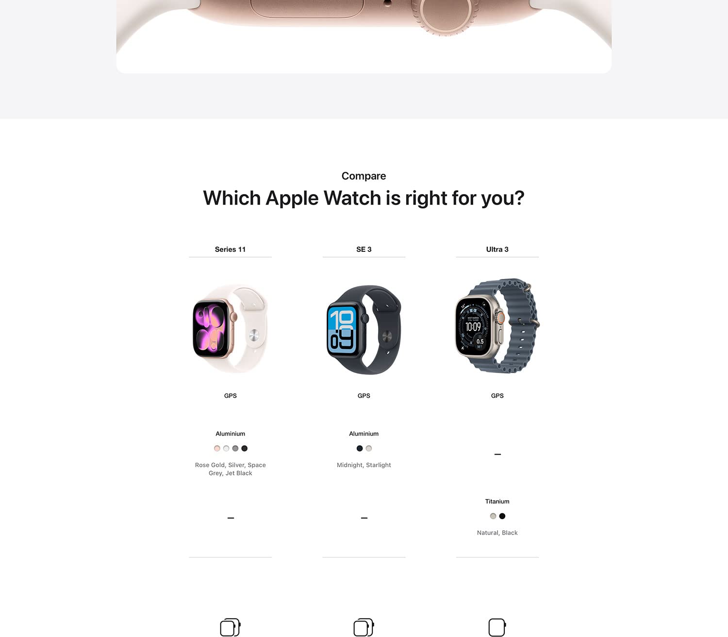 Apple Watch Series 11 GPS 46mm Smartwatch with Space Grey Aluminium Case with Black Sport Band M/L
