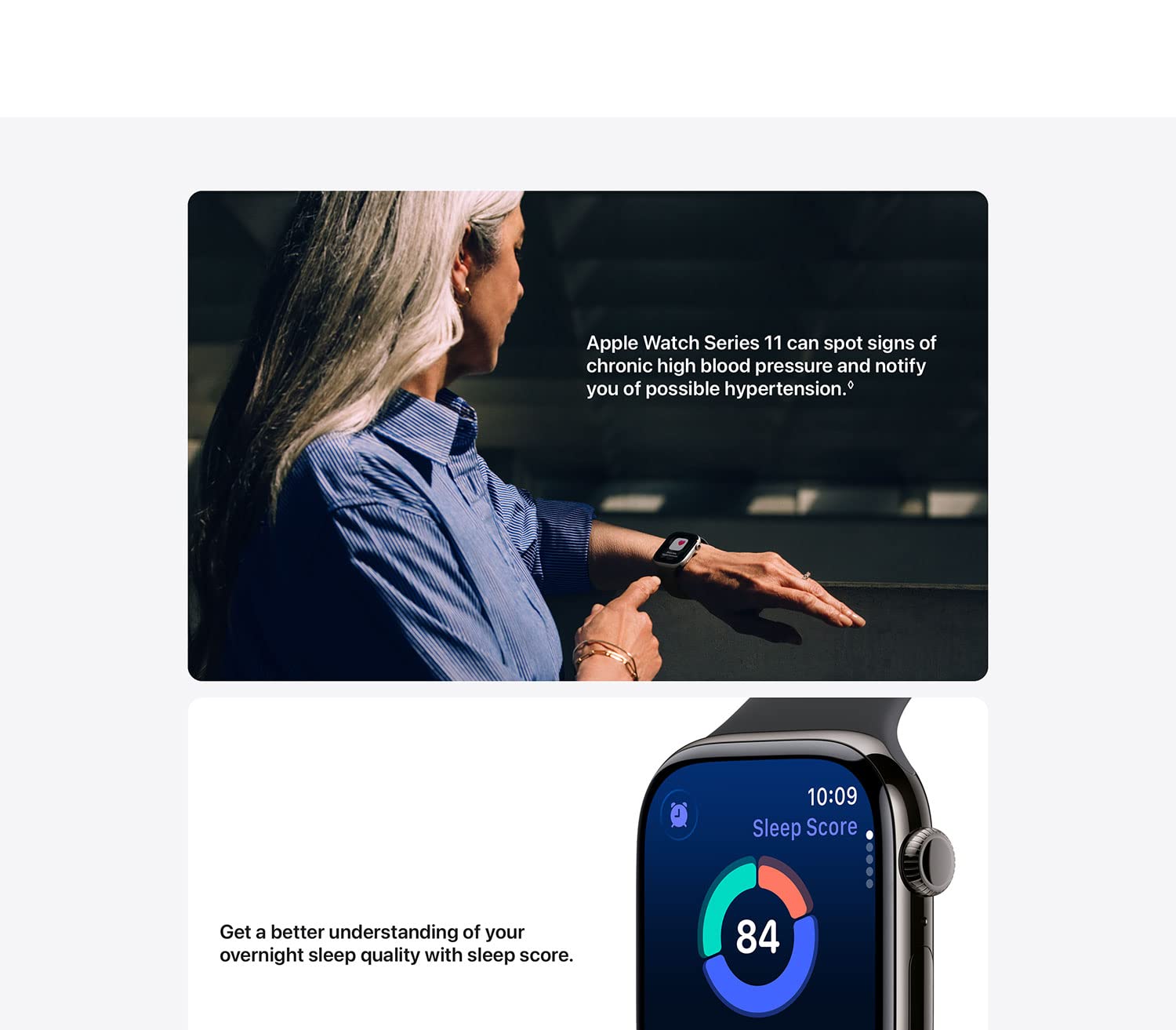 Apple Watch Series 11 GPS 46mm Smartwatch with Space Grey Aluminium Case with Black Sport Band M/L