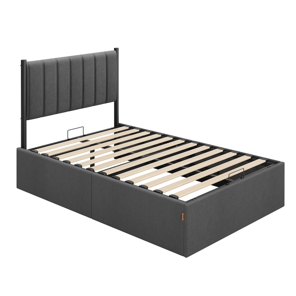 Vasagle double bed frame with lift up storage and easy assembly