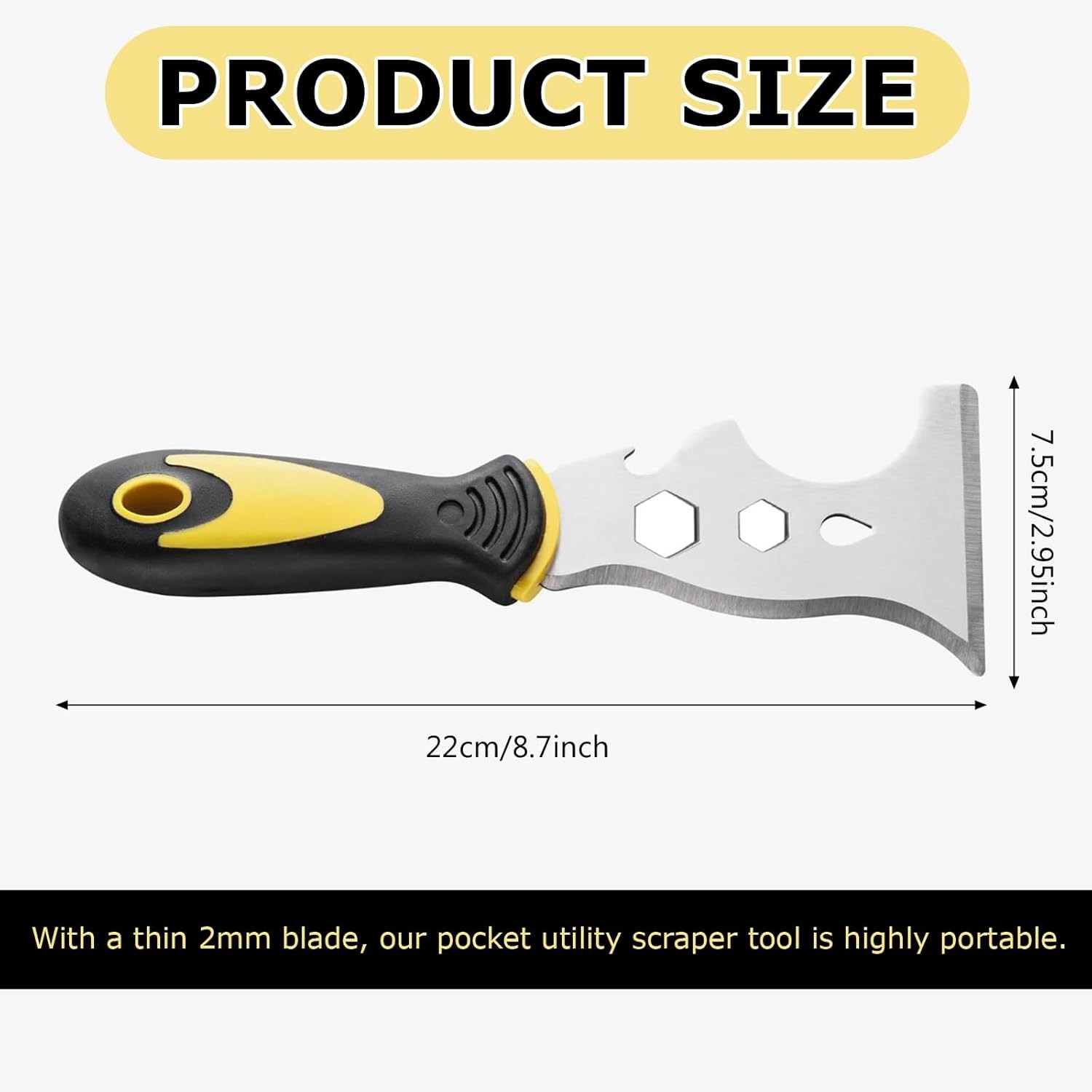 ASIRYVA 13-in-1 Stainless Steel Painters Tool, Multi Paint Stripper Tool, Paint Roller, Straight Scraper, Curved Scraper