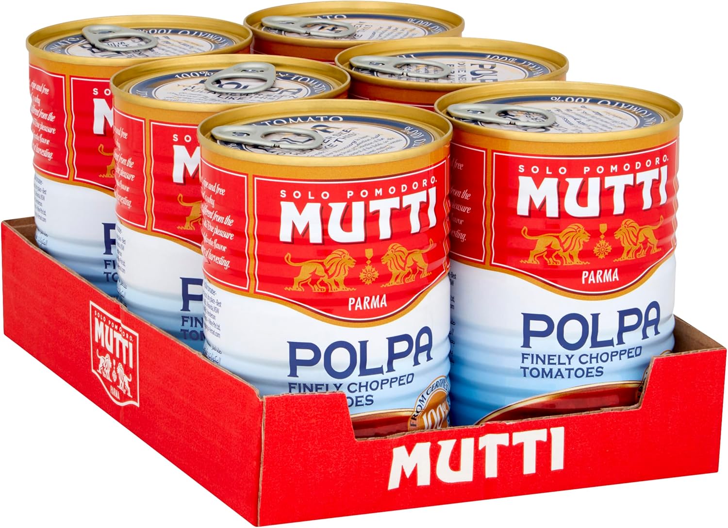 Mutti Finely Chopped Tomatoes 400g (Pack of 6 Cans)