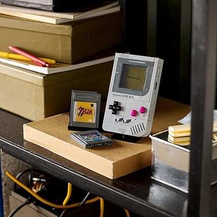 LEGO Super Mario Game Boy Building Set for Adults, Nintendo Display Model Kit with 2 Cartridges including Zelda, plus Lenticular Screens, 72046