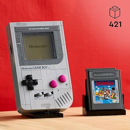 LEGO Super Mario Game Boy Building Set for Adults, Nintendo Display Model Kit with 2 Cartridges including Zelda, plus Lenticular Screens, 72046