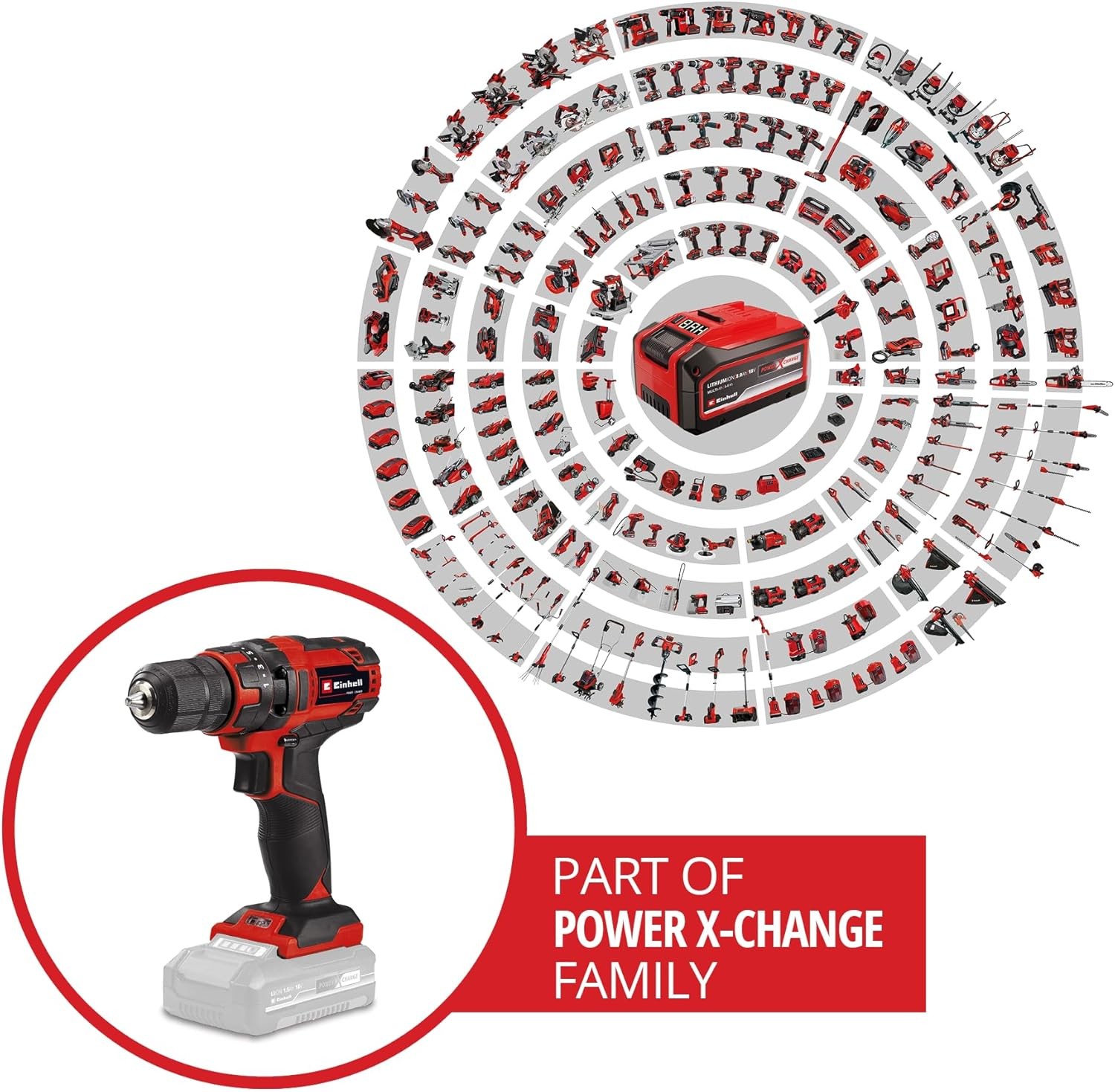 Einhell Cordless Drill 18V Power X-Change Combi Drill and Screwdriver TC-CD 18/35 Li-Solo