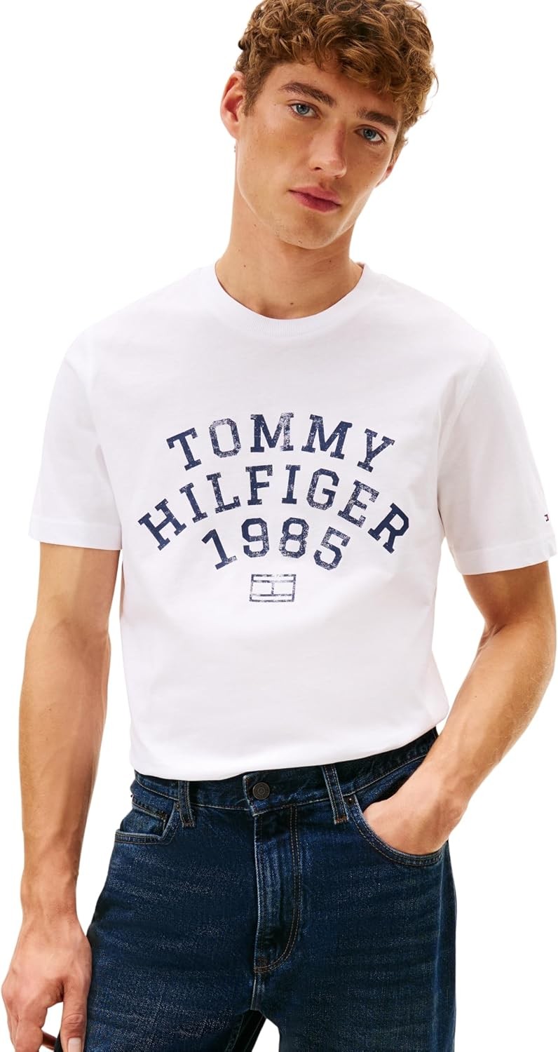 Tommy Hilfiger Men's Hilfiger Arch Tee Mw0mw41470 S/S T-Shirt, Pack of 1