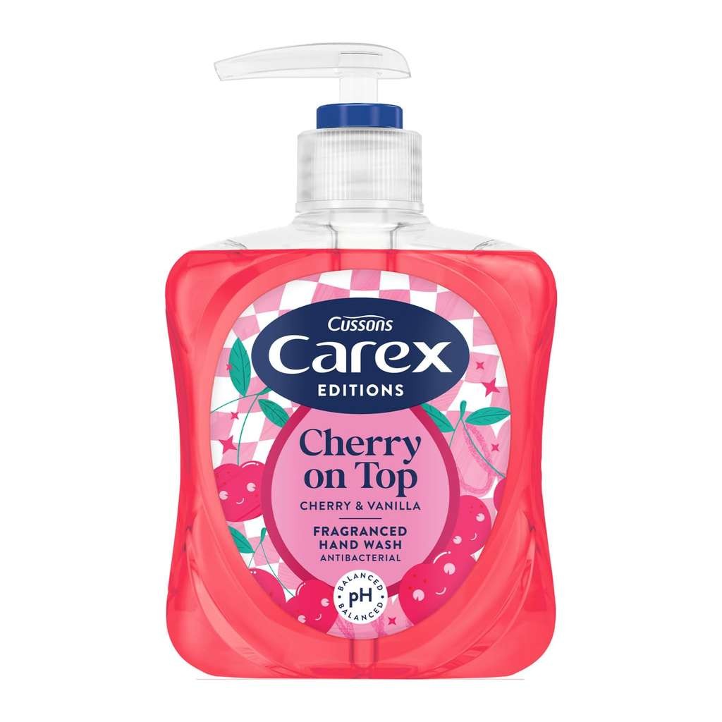 Carex Cherry On Top Antibacterial Handwash 6x250ml, Moisturising, £4.50 S&S