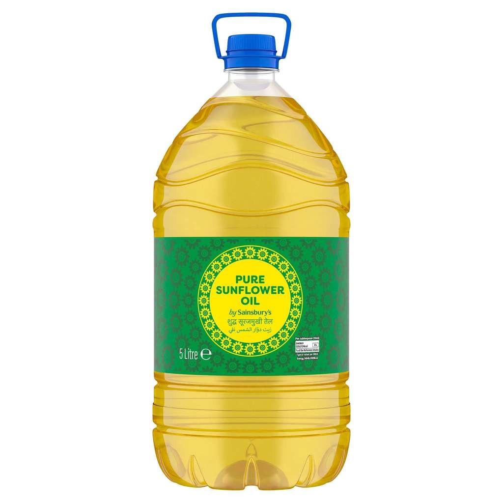 Sainsbury's Pure Sunflower or Veg Oil, 5L, Nectar Price