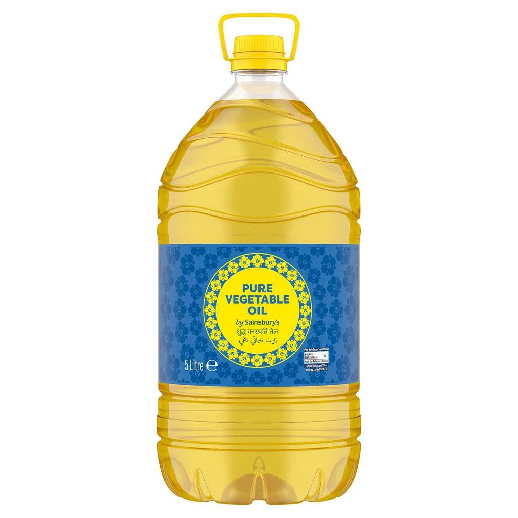 Sainsbury's Pure Sunflower or Veg Oil, 5L, Nectar Price