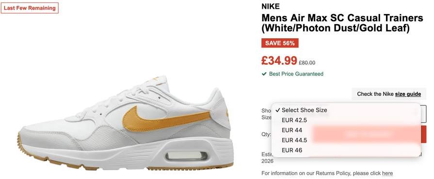 Men's Nike Shoe Sale