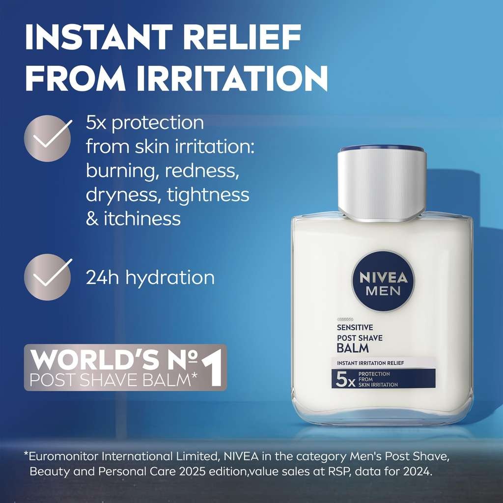 Nivea Men Sensitive Post Shave Balm 100ml is £2.88, or £2.50 with S&S + voucher