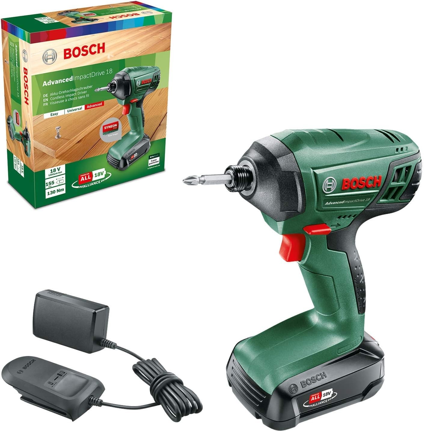 Bosch Cordless Combi Drill AdvancedImpactDrive 18, 1x Battery, 18V, Carton