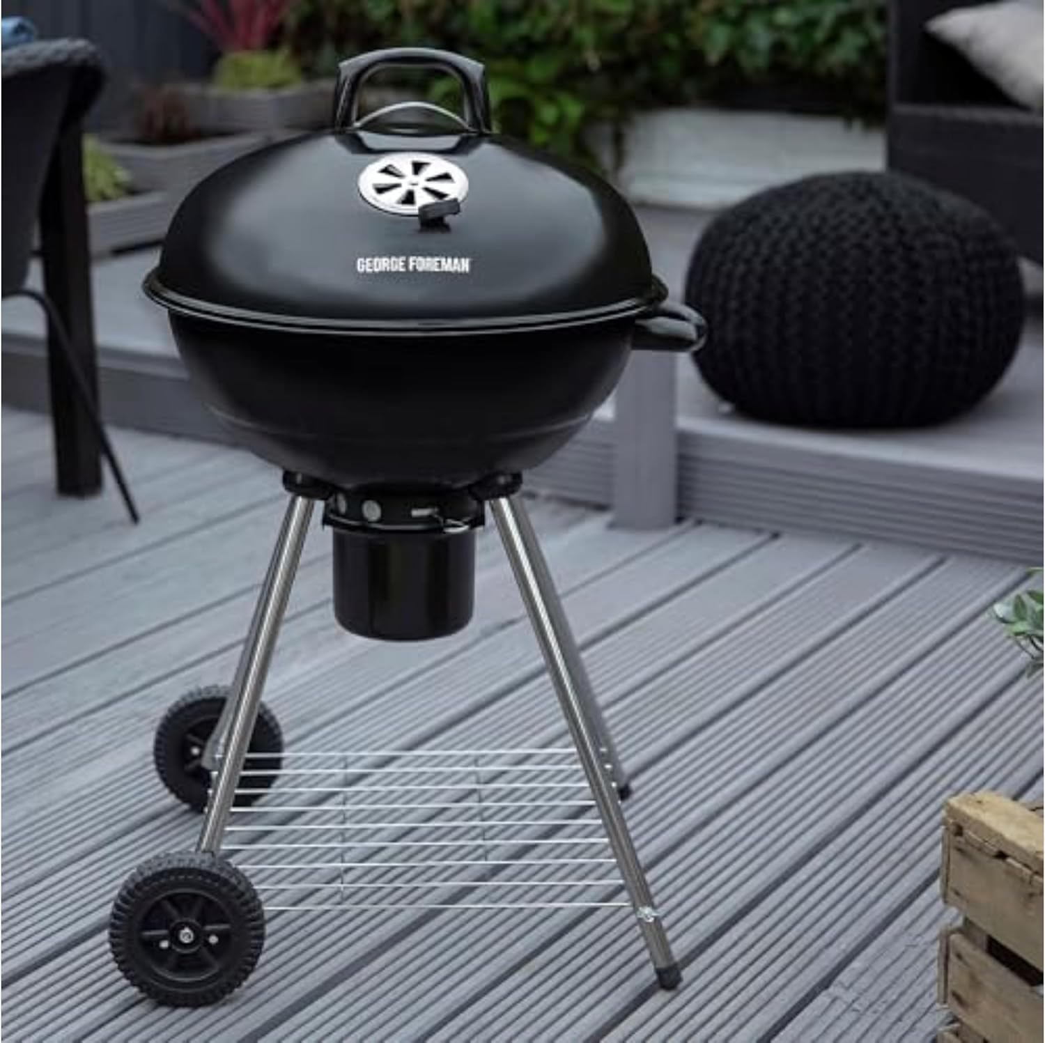 George Foreman Portable Charcoal BBQ Round Kettle 47.5 cm, THE SUN IS OUT UK!!!! :)