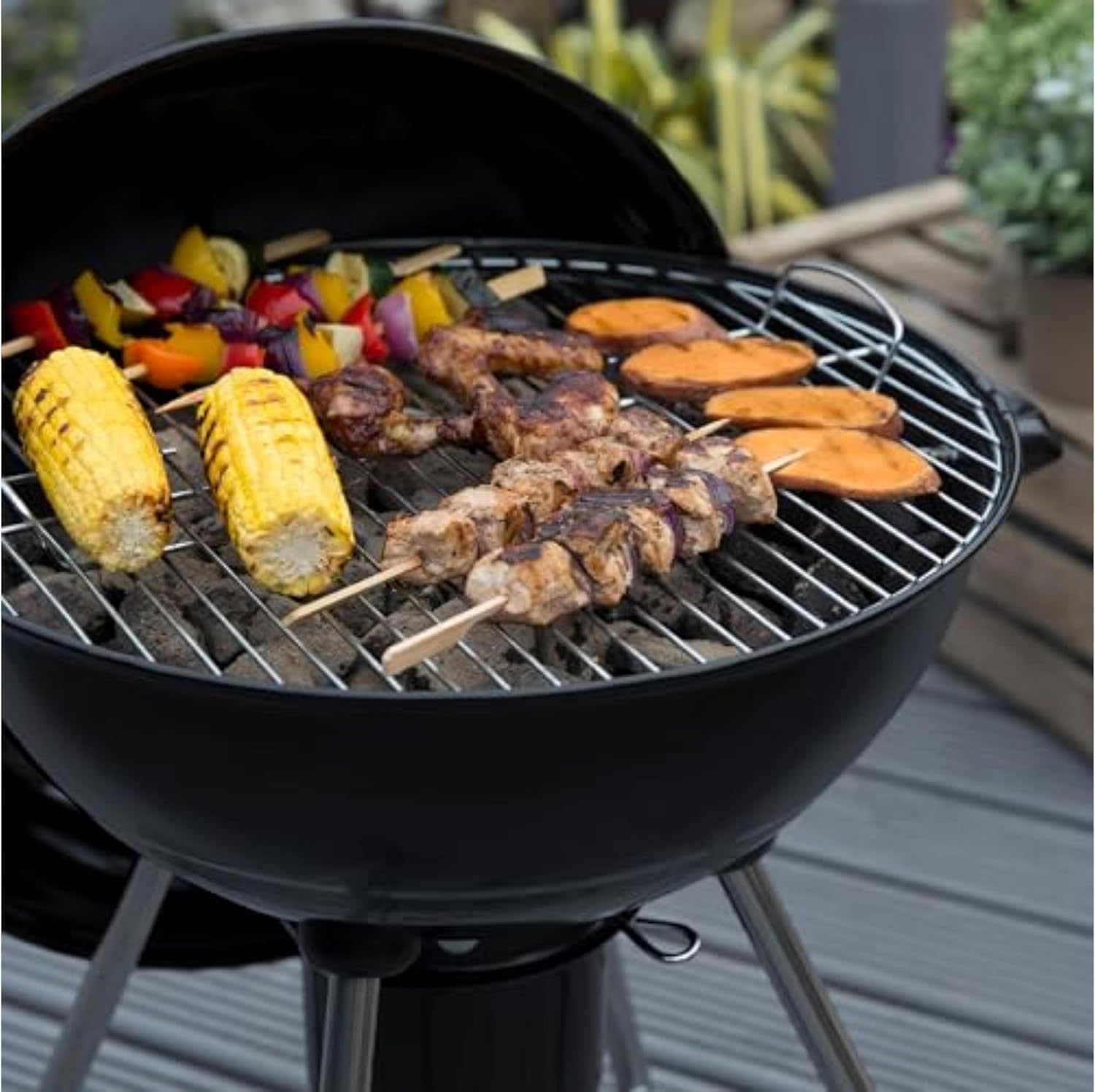 George Foreman Portable Charcoal BBQ Round Kettle 47.5 cm, THE SUN IS OUT UK!!!! :)