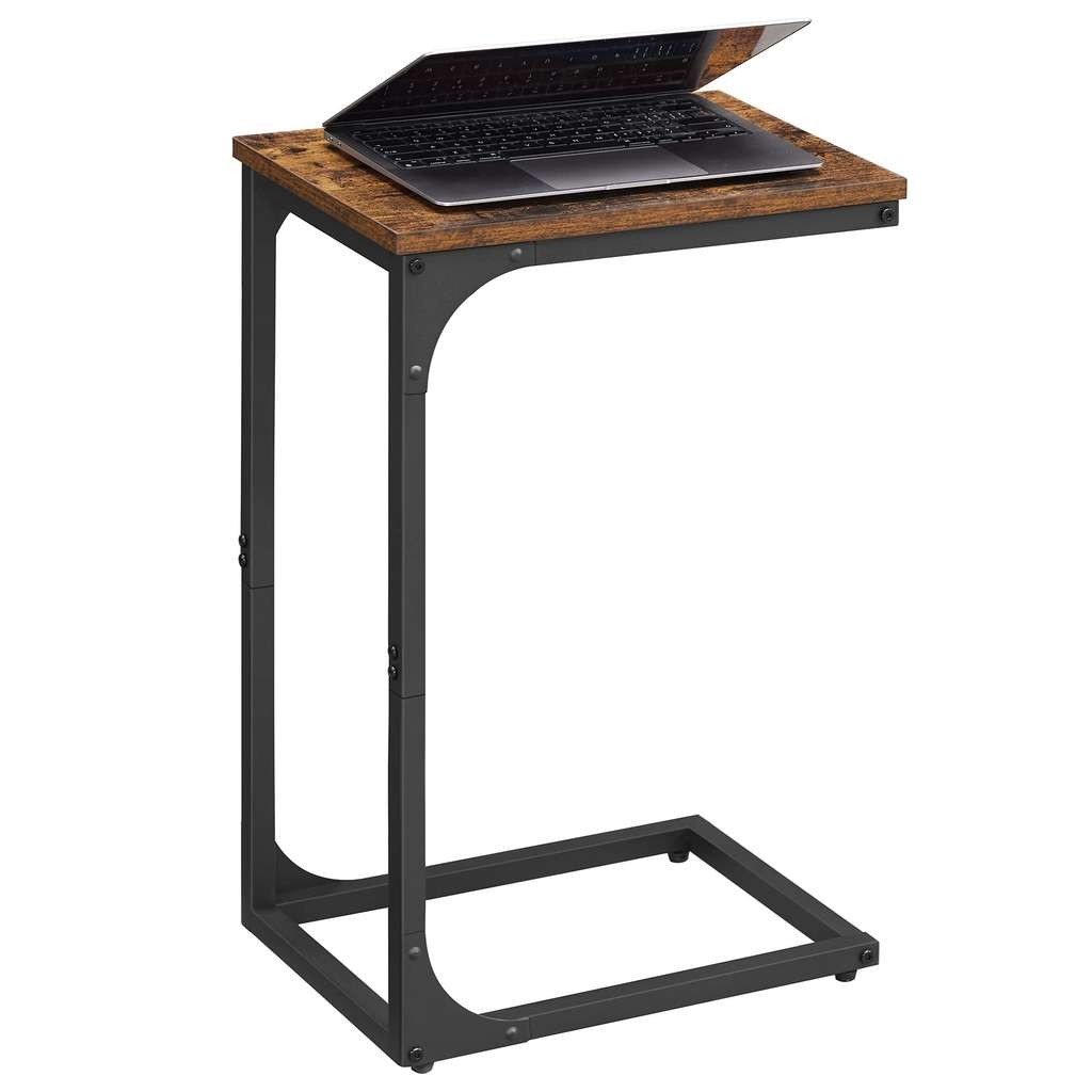 VASAGLE C-shaped side table, really versatile for bedside, sofa, or coffee, metal frame
