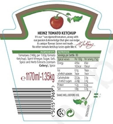 Heinz Tomato Ketchup 1.35kg, Amazon.co.uk, Grocery