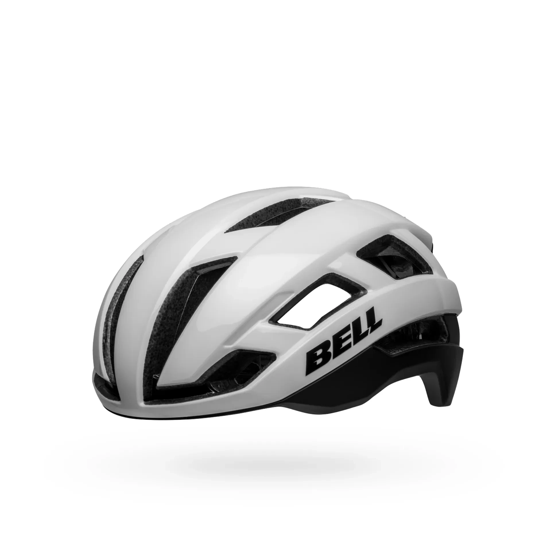 Bell Falcon XR LED Road and Gravel Helmet in White/Black