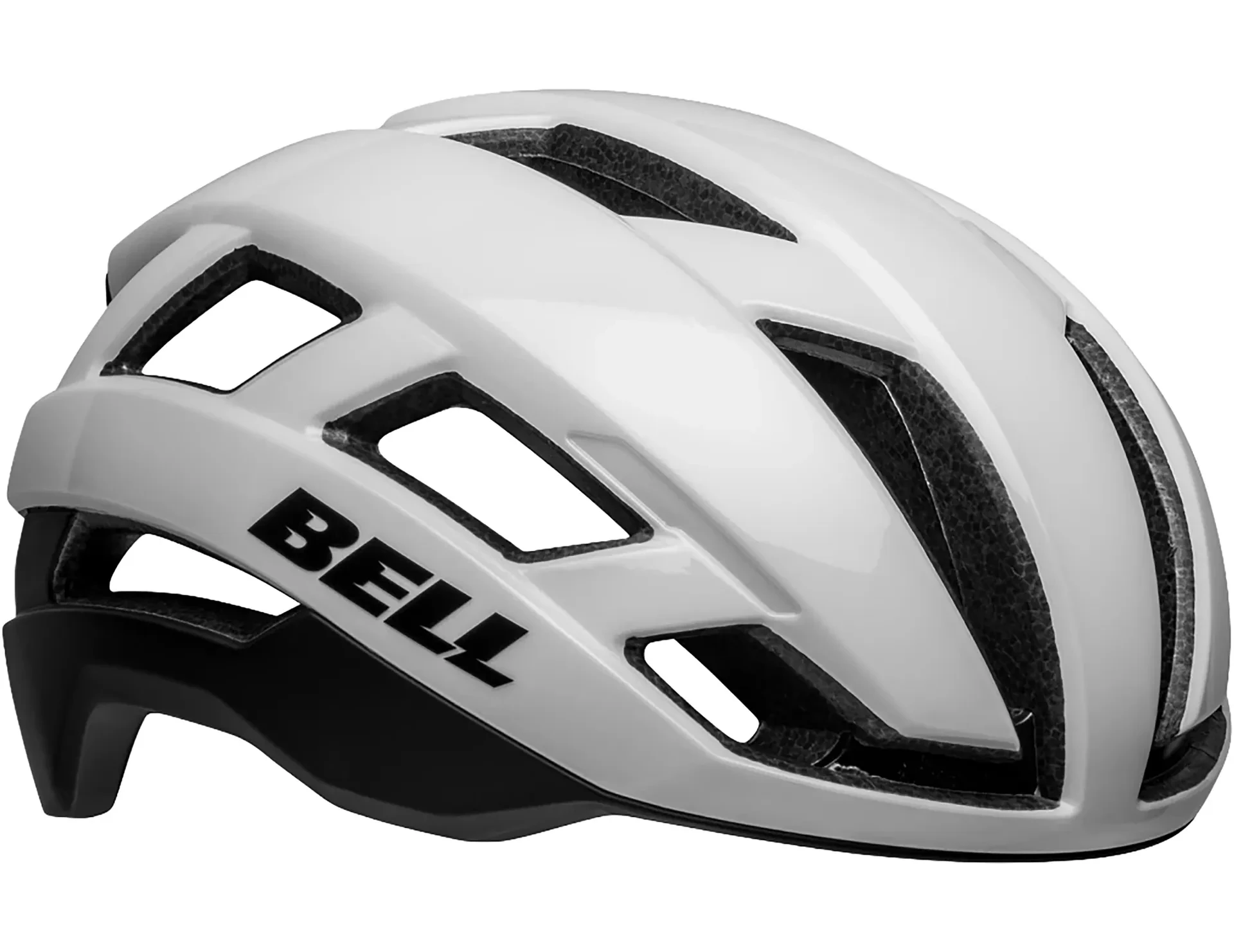 Bell Falcon XR LED Road and Gravel Helmet in White/Black